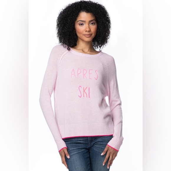 NEW Golden Sun 100% Cashmere Crew Après Ski Pink Small Medium Sweater Women’s 21 - Picture 1 of 8